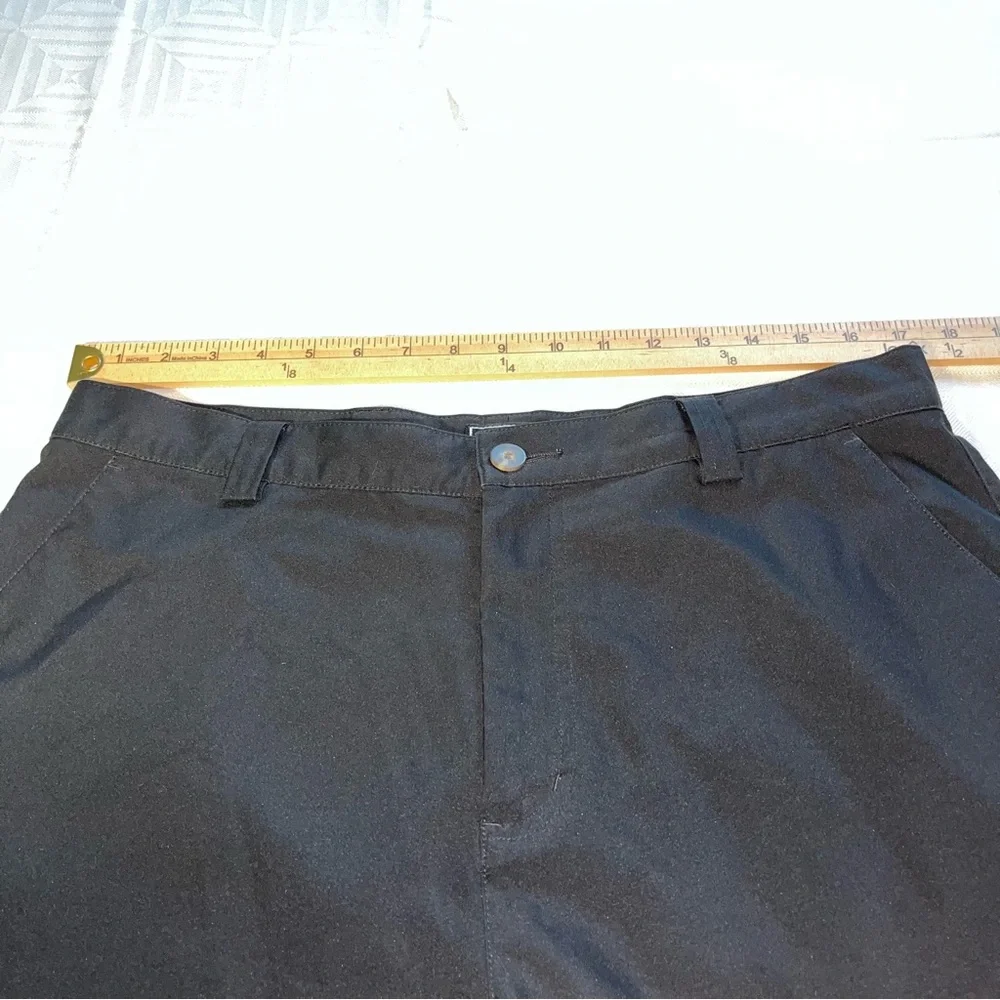 Adidas Black Flat Front Shorts Size 34‎